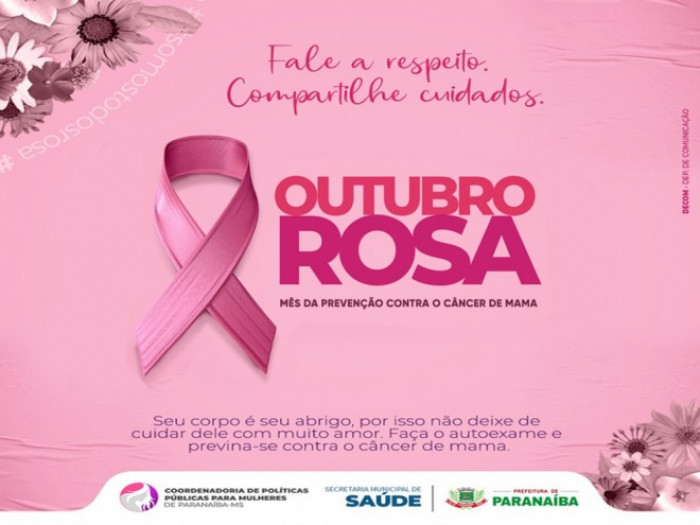 Saúde em Paranaíba divulga programação para “Outubro Rosa”