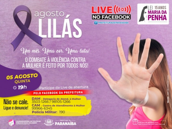 Prefeitura inicia campanha “Agosto Lilás”
